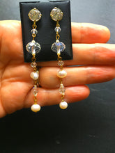 Load image into Gallery viewer, Addison Swarovski Crystals Pearl Earrings
