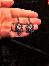 Load image into Gallery viewer, Lapis lazuli Kate Swarovski Crystal Earrings

