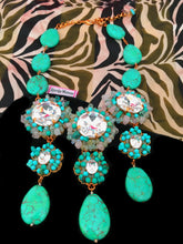 Load image into Gallery viewer, Angel Turquoise and Swarovski crystals  necklace
