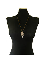 Load image into Gallery viewer, Adeline Gold Pearls and Swarovski crystal  Necklace
