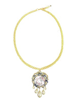 Load image into Gallery viewer, Aida Gold Pearls and Swarovski Crystals Necklace
