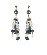 Load image into Gallery viewer, Cara Swarovski crystals and Hematite Earrings
