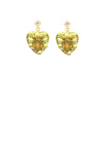 Load image into Gallery viewer, Gold Champagne Swarovski Crystals and Pearls Earrings
