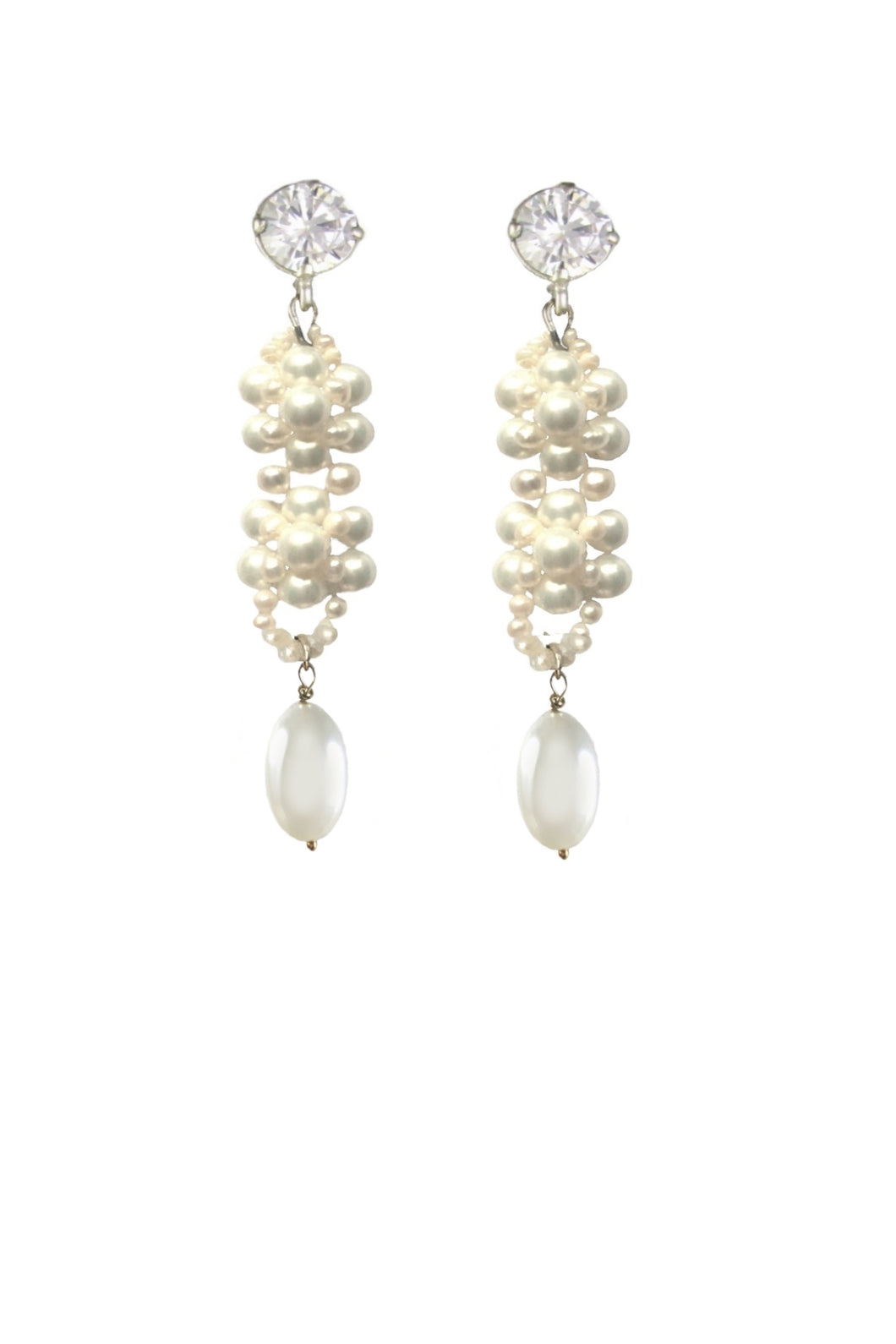 Pearls and Crystals Jane Earrings