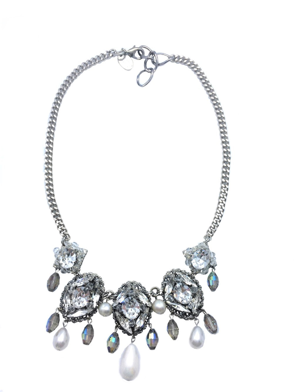 Cannes Swarovski Crystal and Pearl necklace