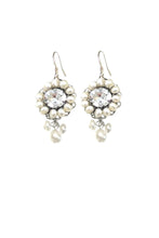 Load image into Gallery viewer, Lisa pearl and Swarovski crystals earrings
