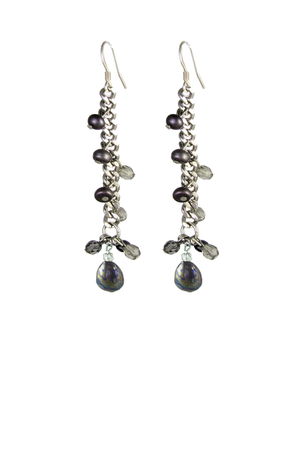 Baroque pearls and crystal Nora earrings