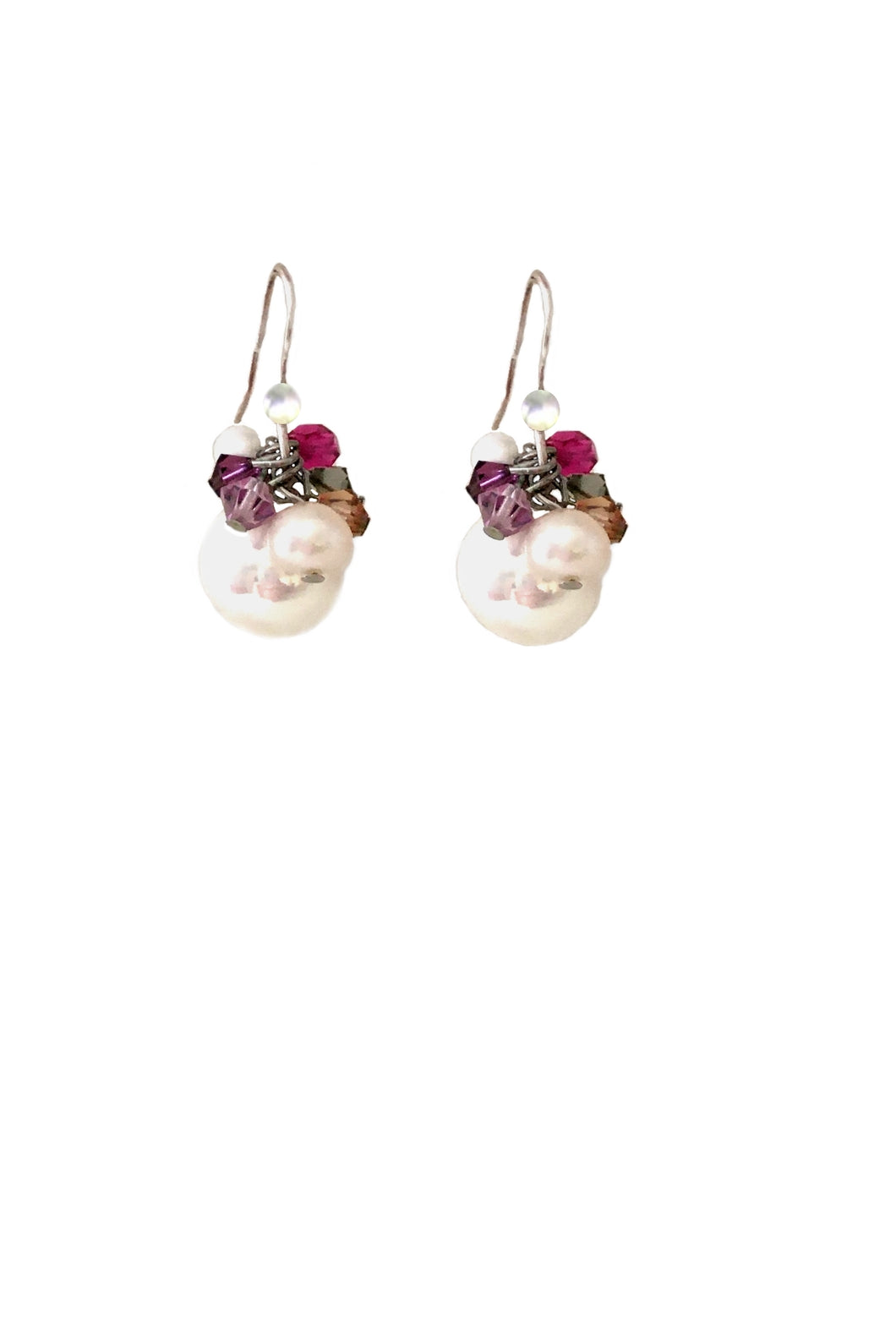 Alexa Pearls and  Swarovski Crystal Earrings