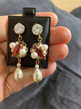 Load image into Gallery viewer, Allina crystal and pearl earrings

