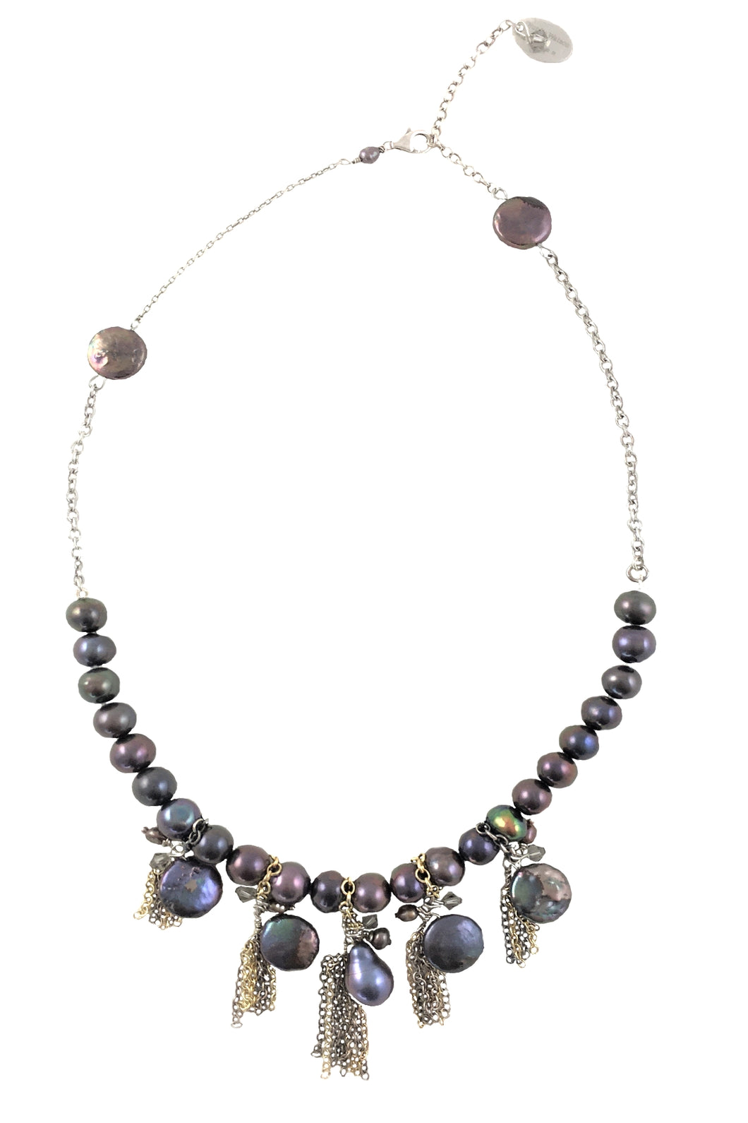 Baroque Freshwater Pearls and Swarovski Crystals Barcelona Necklace