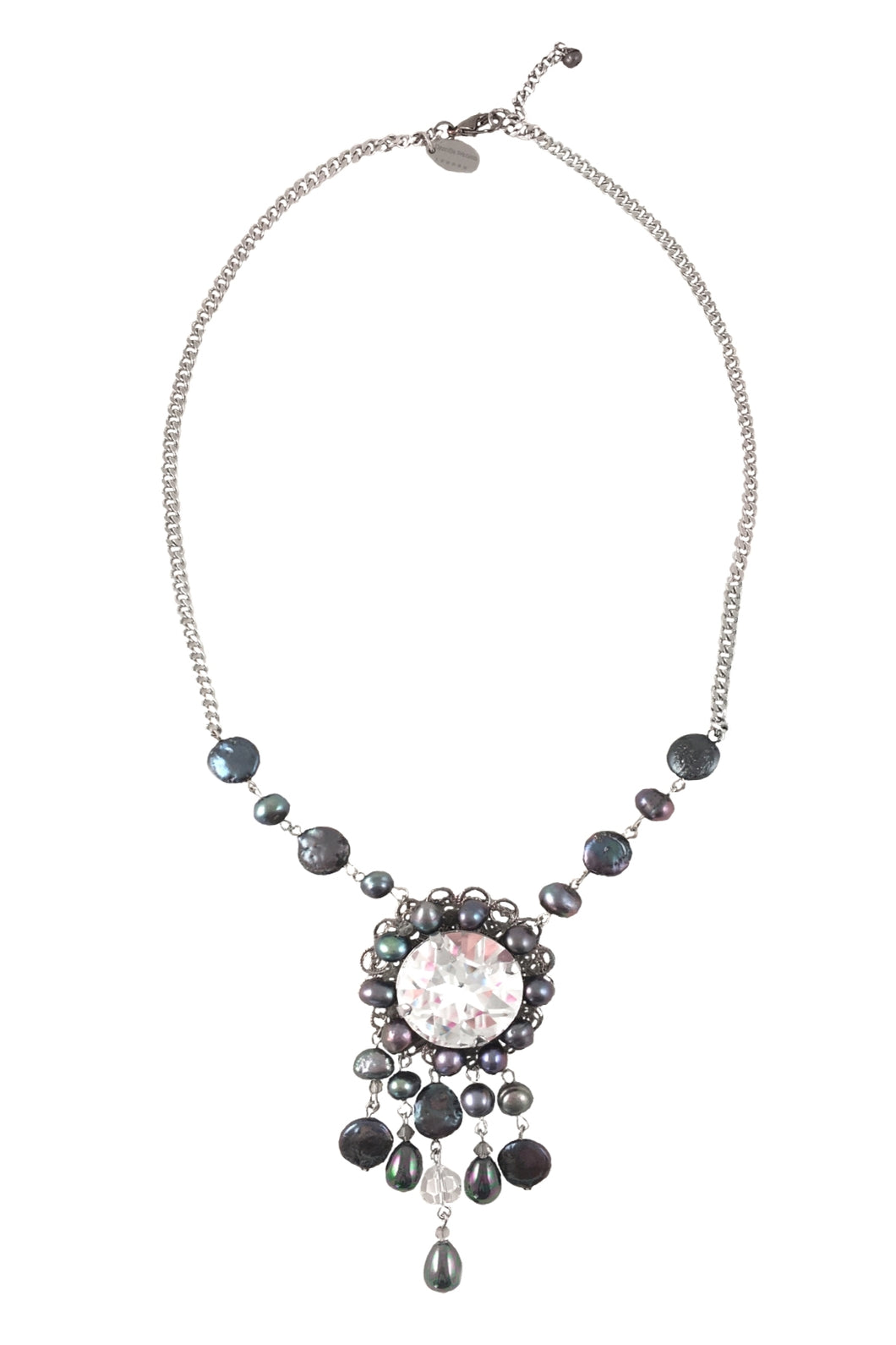 Baroque Pearls and Swarovski Crystals Necklace