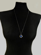 Load image into Gallery viewer, Blue Flower Swarovski Crystals Necklace
