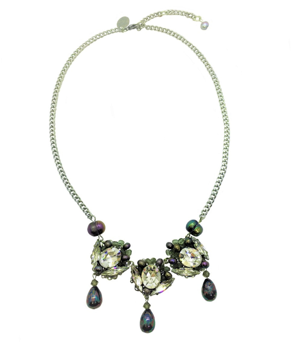 Baroque pearls and crystals Paris necklace