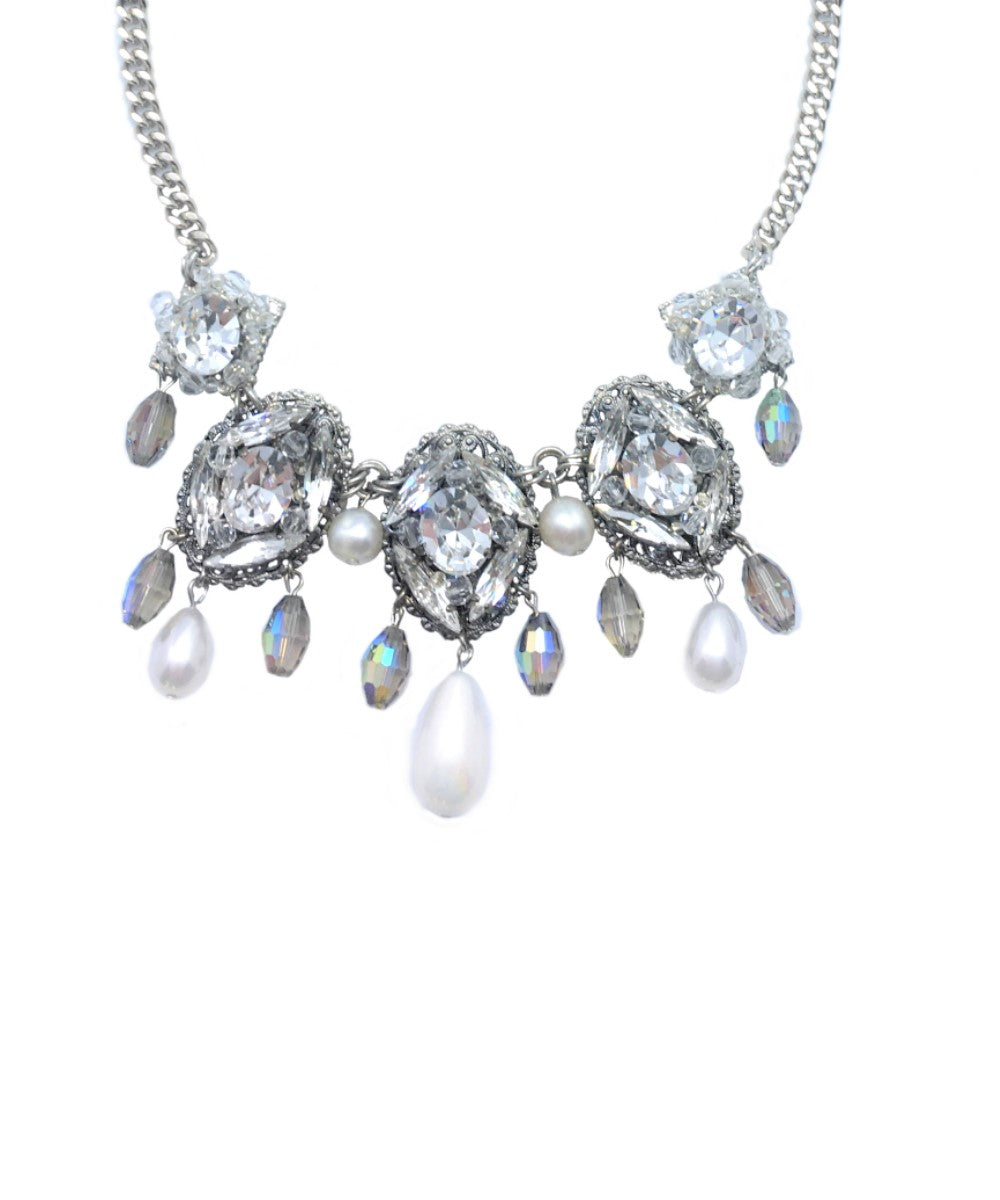 Cannes Swarovski Crystal and Pearl necklace