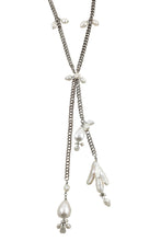 Load image into Gallery viewer, Pearls and Swarovski crystals Capri Silver Necklace
