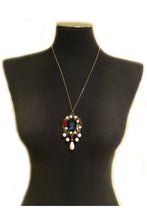 Load image into Gallery viewer, Blue Montana Swarovski Crystals and  Pearls Necklace
