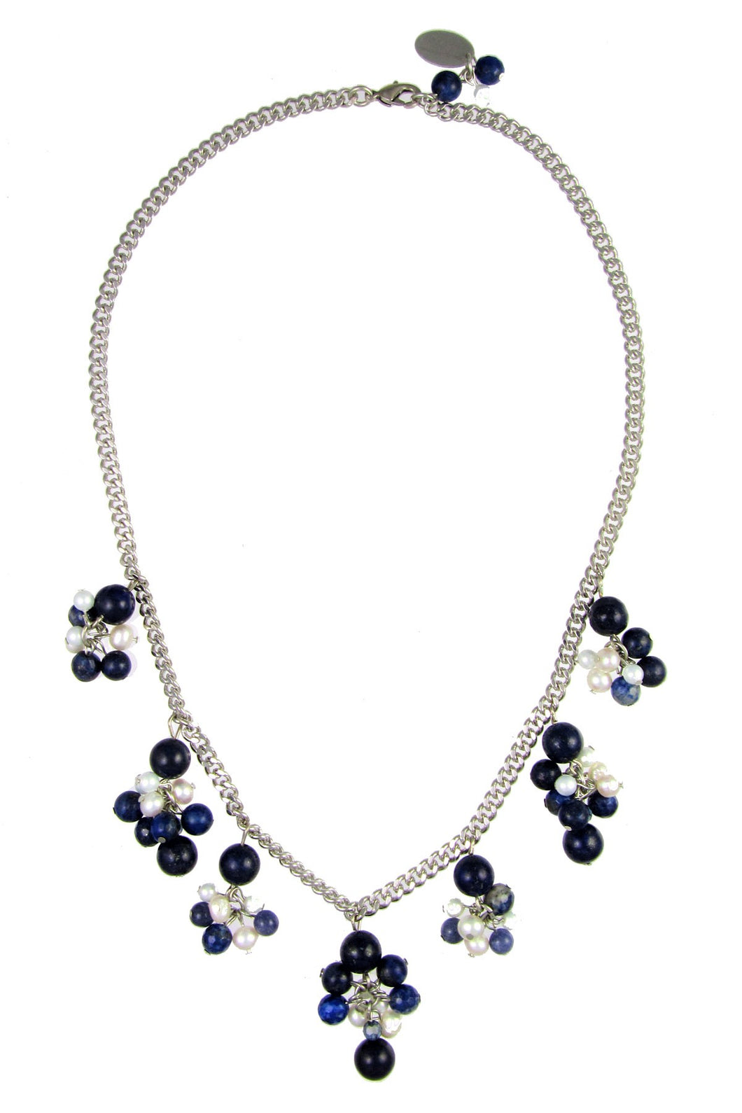 SALE - Dara Lapis lazuli Freshwater Pearls Necklace