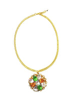Load image into Gallery viewer, Gold Swarovski crystals Diana Necklace
