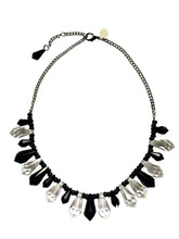 Load image into Gallery viewer, SALE - Dolly Jet and Clear Swarovski Crystals Necklace
