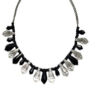 Load image into Gallery viewer, SALE - Dolly Jet and Clear Swarovski Crystals Necklace
