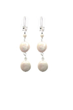 Load image into Gallery viewer, Round Baroque Pearls and Crystals Amy  Earrings
