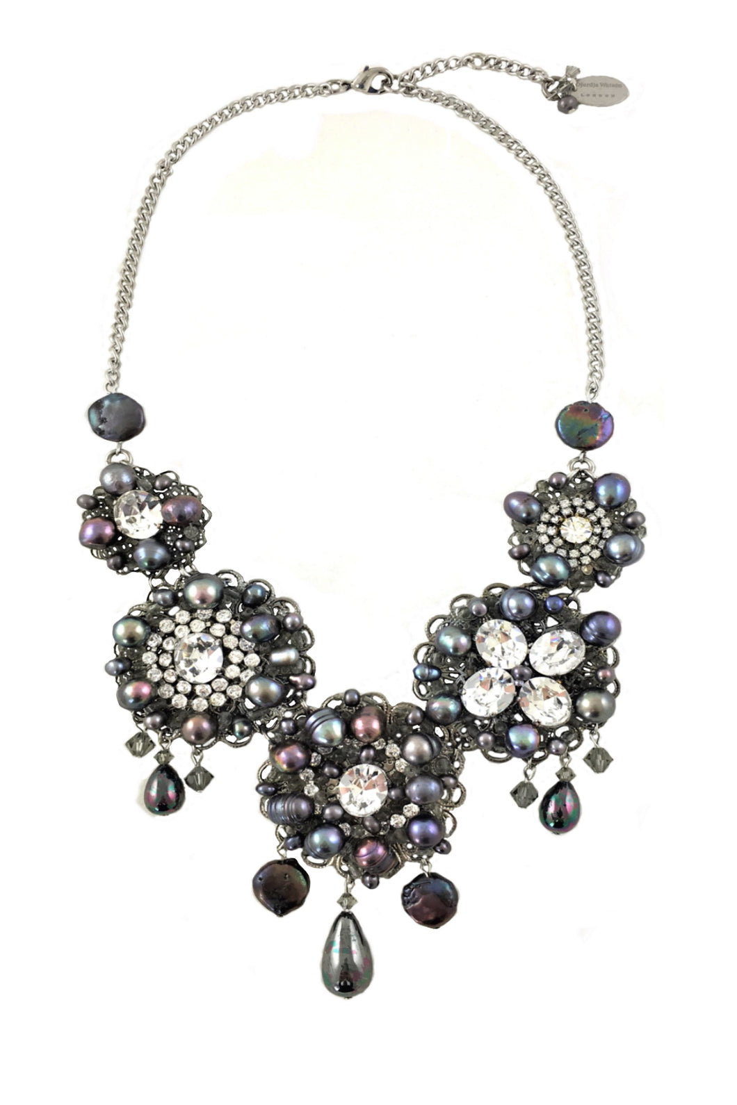 Baroque Freshwater pearls and Swarovski Crystals Necklace