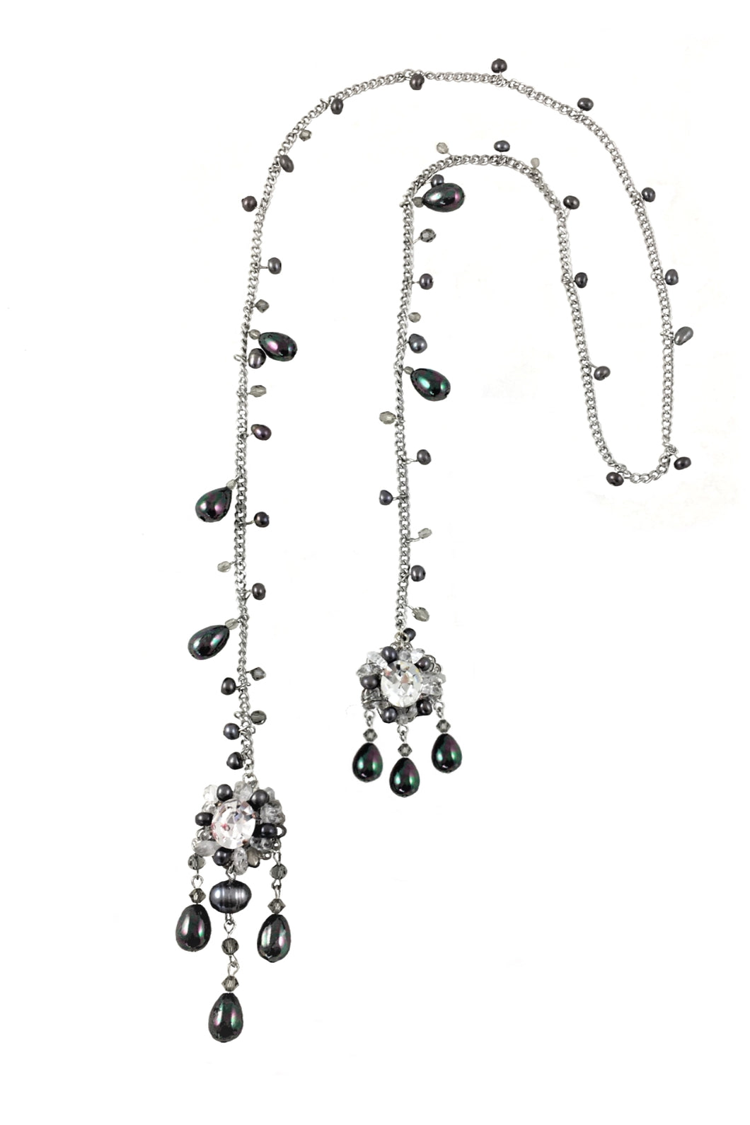 Baroque Freshwater Pearls and Swarovski Crystal Berty Necklace