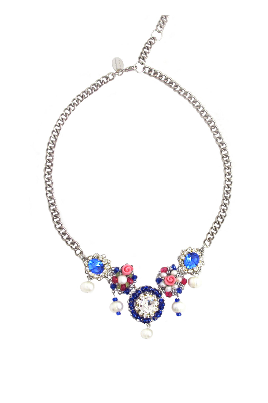 SALE - Pearl London Flower  Necklace
