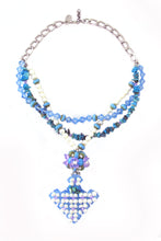 Load image into Gallery viewer, SALE - Lily Swarovski Crystal Pearl Turquoise Aquamarine Necklace
