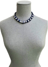 Load image into Gallery viewer, SALE - Rex Blue Lapis Fresh water pearl silver necklace
