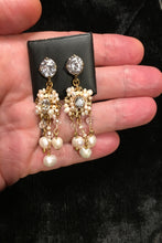 Load image into Gallery viewer, Adeline Swarovski crystals Freshwater Pearls Earrings

