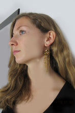 Load image into Gallery viewer, SALE - Crystal Topaz Gold Swarovski Earrings
