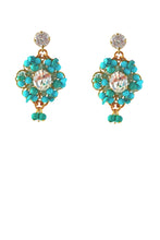 Load image into Gallery viewer, Adela Turquoise and Swarovski Crystals earrings
