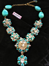 Load image into Gallery viewer, Aliza Turquoise and Swarovski Crystals necklace

