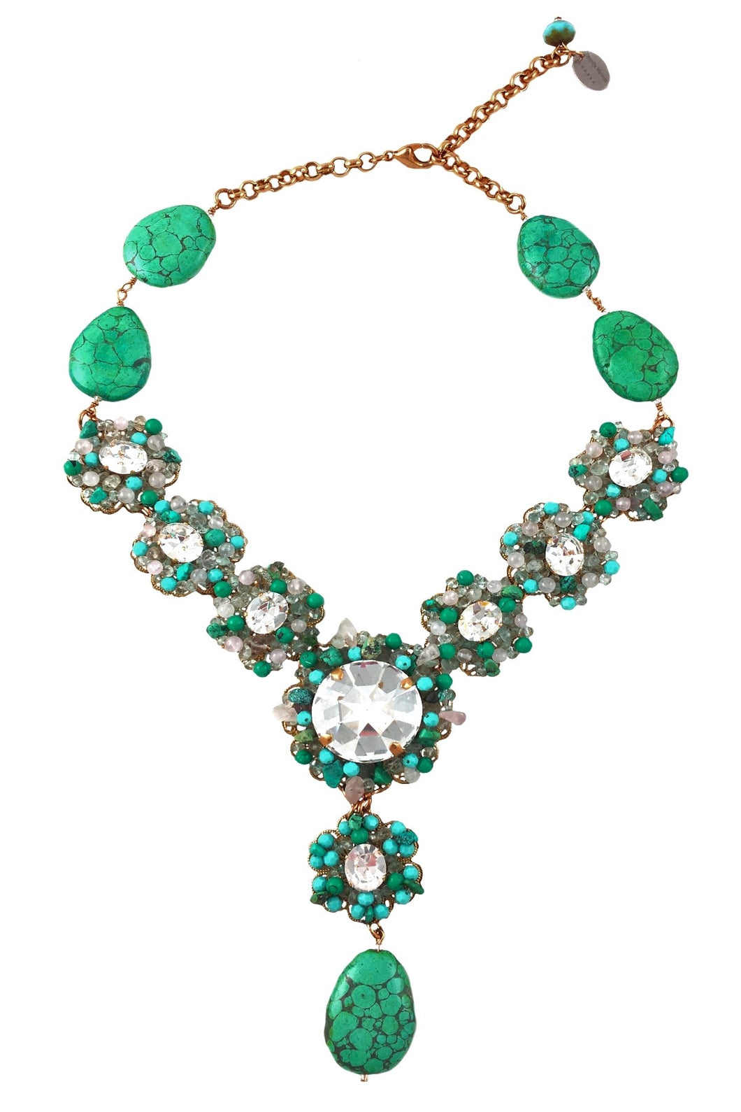 Aliza Turquoise and Swarovski Crystals necklace