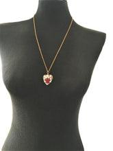 Load image into Gallery viewer, Frida Gold Heart Crystal and  Pearl Necklace
