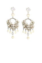 Load image into Gallery viewer, Pearls and Swarovski Crystals Jane Earrings

