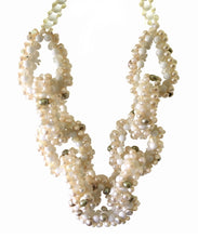 Load image into Gallery viewer, Pearls and Moonstone link Tilda Necklace

