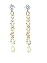 Load image into Gallery viewer, Pearls and Crystal Cristine Earrings
